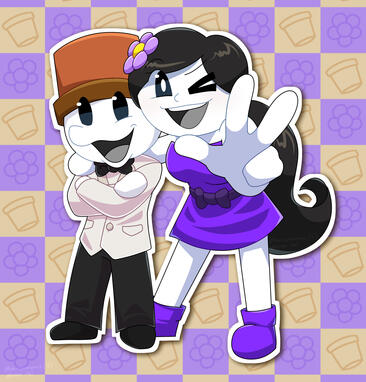 Fullbody (2) + shaded + pattern background